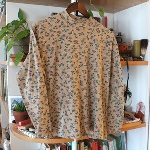 Vintage 90s cozy floral pattern longsleeve